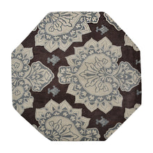 hand-tufted-wool-octagon-area-rug-floral-cream-brown-side 1