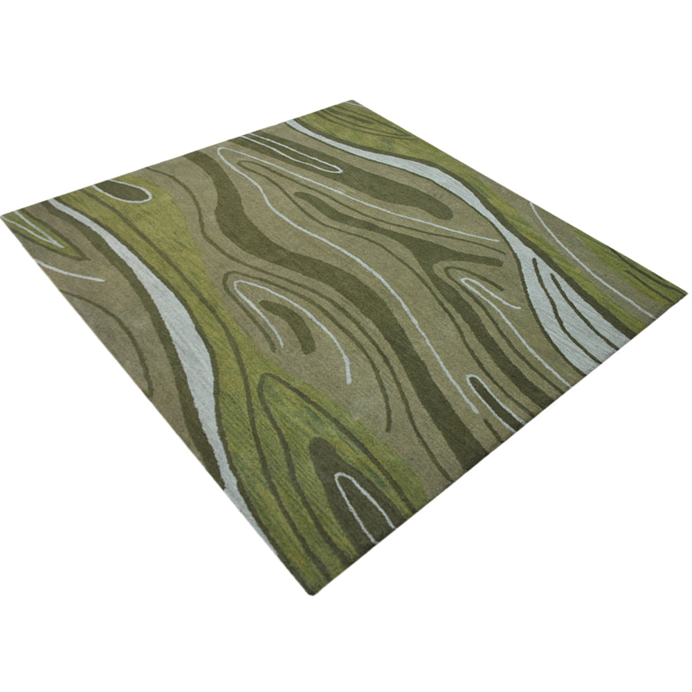 hand-tufted-wool-Square-rug-abstract-green-side-2