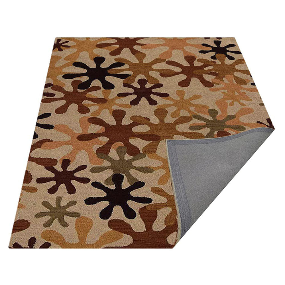 Hand Tufted Wool Area Rug Contemporary Cream K00699