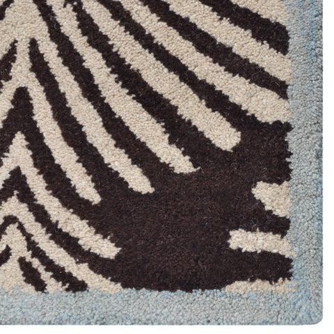 Hand Tufted Wool Area Rug Contemporary Brown Beige K00725