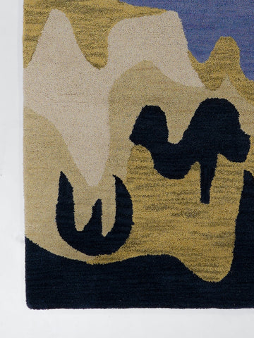 Hand Tufted Wool Area Rug Abstract Multicolor K00S10