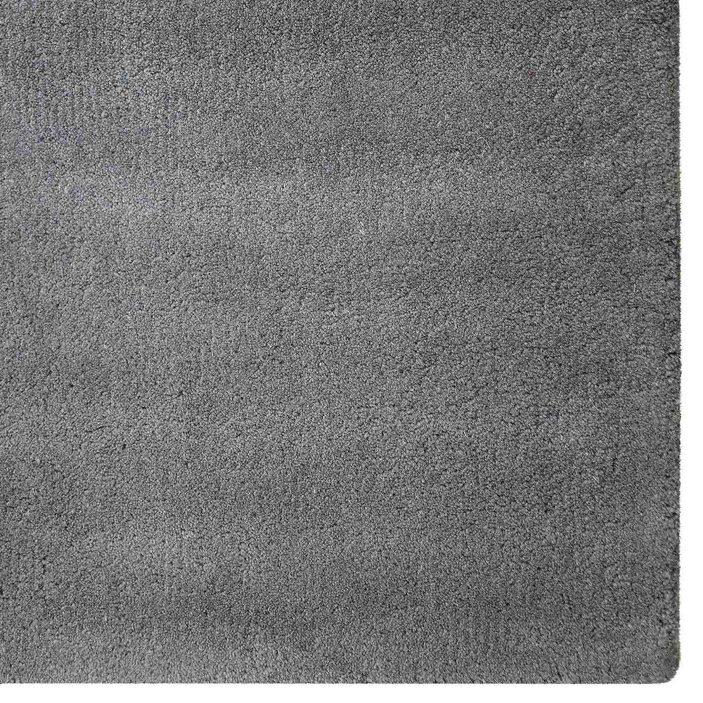 Hand Tufted Wool Area Rug Contemporary Charcoal Silver K03101