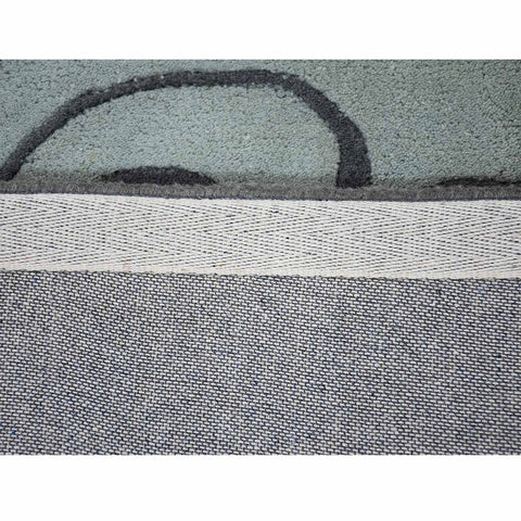 Hand Tufted Wool Area Rug Contemporary Charcoal Silver K03101
