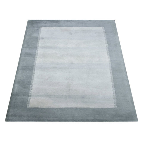 Hand Tufted Wool Area Rug Contemporary Beige Gray K03154