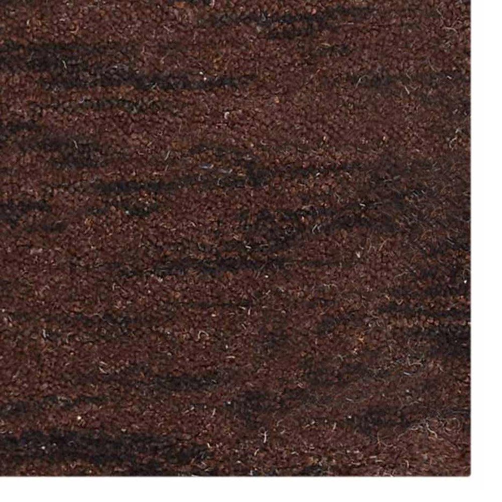 Hand Knotted Loom Wool Rectangle Area Rug Contemporary Brown Red L00098