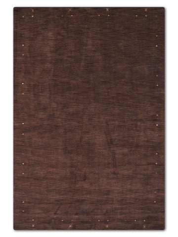 Hand Knotted Loom Wool Rectangle Area Rug Contemporary Brown L00109