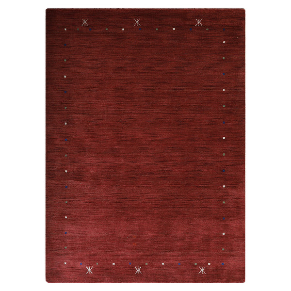 Hand Knotted Loom Wool Area Rug Contemporary Red BBH Homes fashion BBL00504