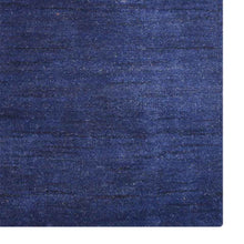 Hand Knotted Loom Wool Rectangle Area Rug Solid Aqua