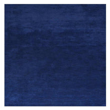 Hand Knotted Loom Wool Rectangle Area Rug Solid Aqua