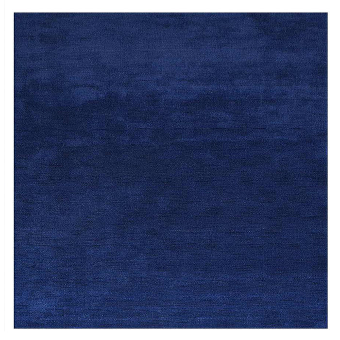 Hand Knotted Loom Wool Rectangle Area Rug Solid Aqua