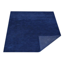 Hand Knotted Loom Wool Rectangle Area Rug Solid Aqua