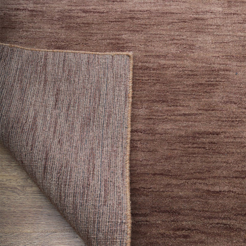 hand-knotted-loom-wool-solid-light-brown-sqaure-rug-closeup-5