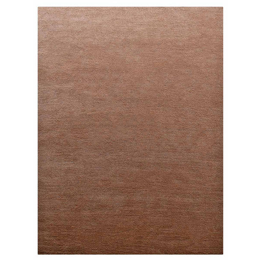 Minimalist Earth Tone Camel Wool Area Rug