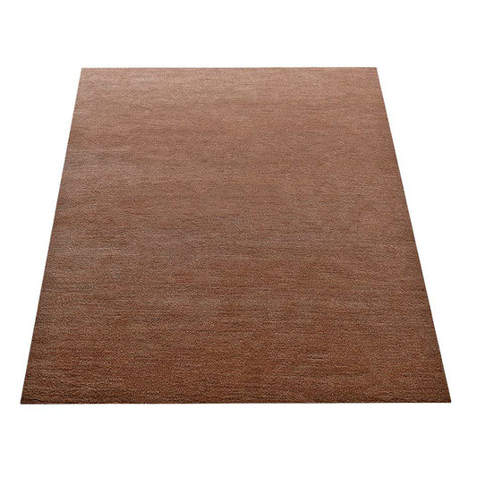 Minimalist Earth Tone Camel Wool Area Rug