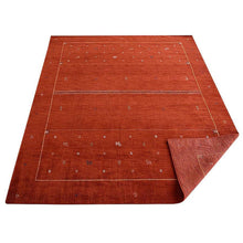 hand-knotted-loom-wool-area-rug-contemporary-rust-side 3