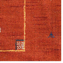hand-knotted-loom-wool-area-rug-contemporary-rust-closeup 1