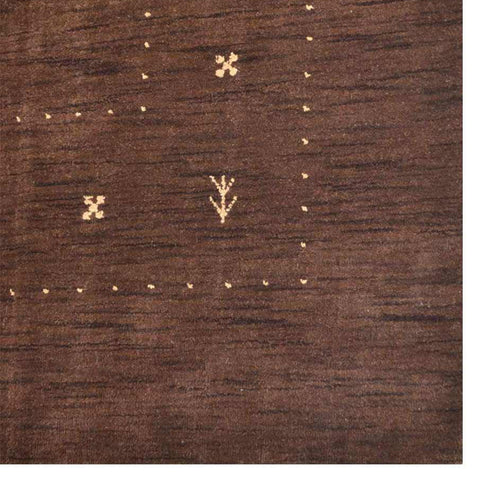 Hand Knotted Loom Wool Rectangle Area Rug Contemporary Brown L00514