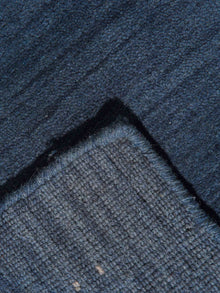 hand-knotted-loom-wool-area-runner-rug-blue-closeup 1