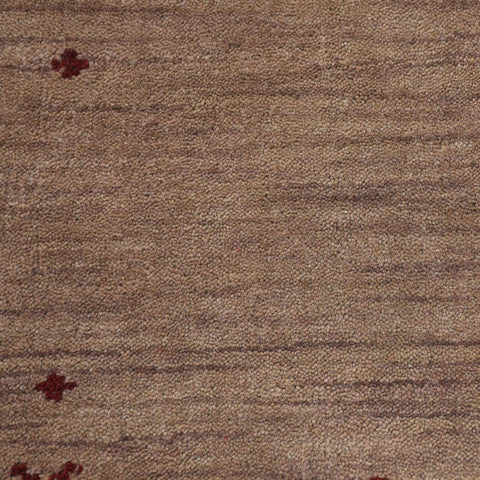Hand Knotted Loom Wool Runner Area Rug Contemporary Light Brown L00516