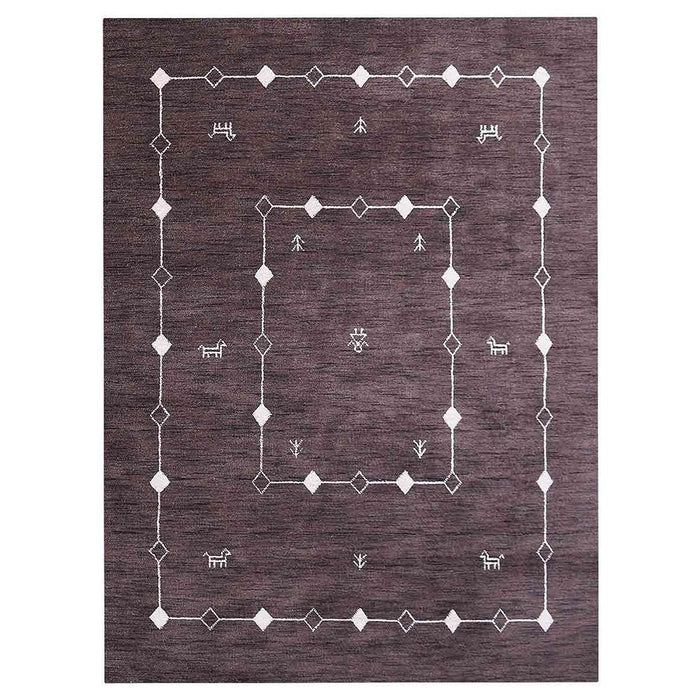 Plaid Premium Hand Knotted Wool Rug