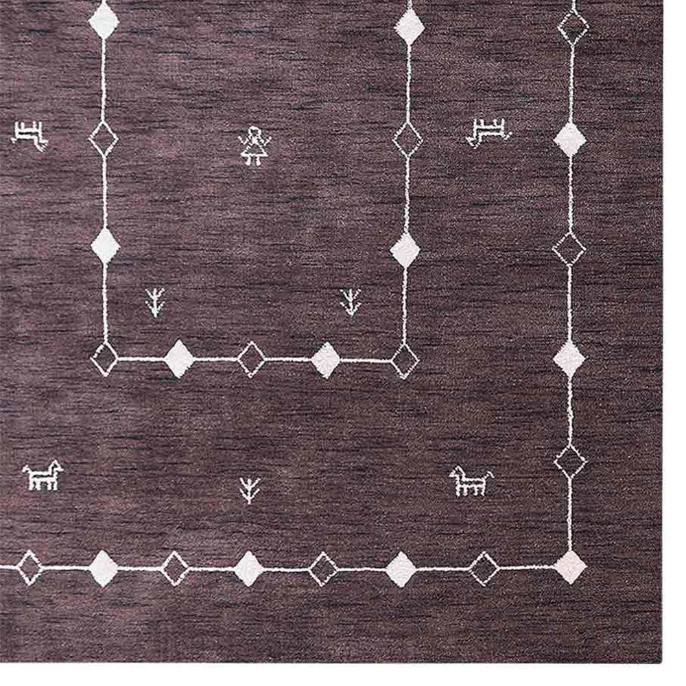 Plaid Premium Hand Knotted Wool Rug