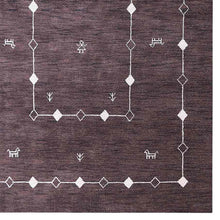 Plaid Premium Hand Knotted Wool Rug