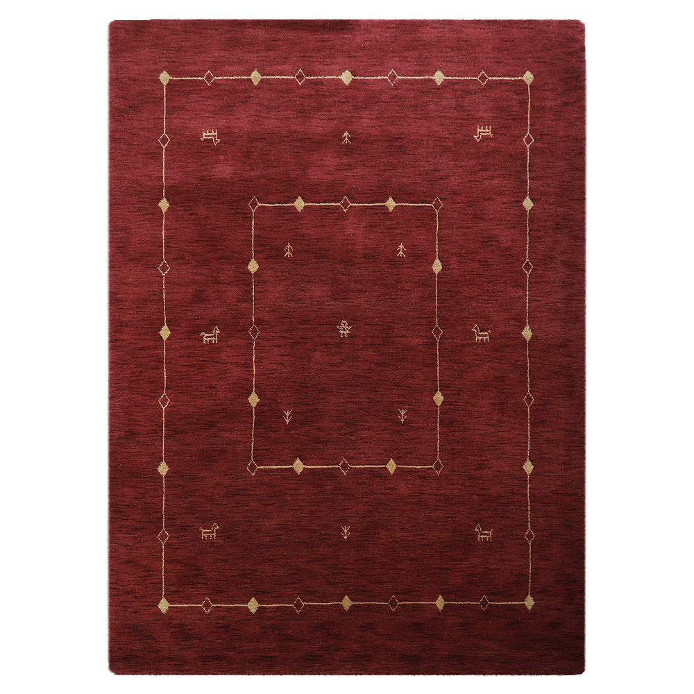 Plaid Premium Hand Knotted Wool Rug