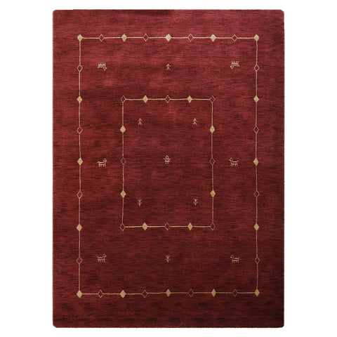 Plaid Premium Hand Knotted Wool Rug