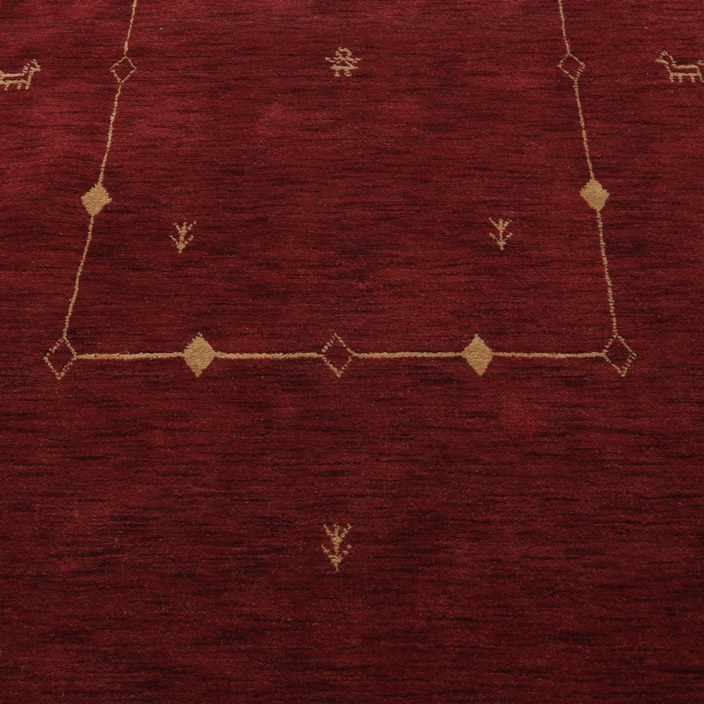 Plaid Premium Hand Knotted Wool Rug