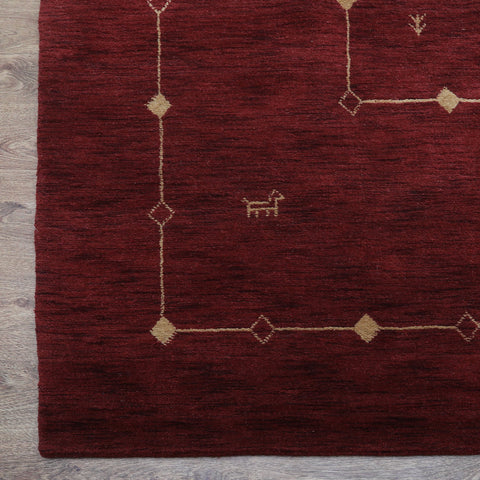 Plaid Premium Hand Knotted Wool Rug