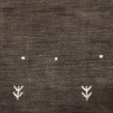 hand-knotted-loom-wool-contemporary-brown-rug-closeup-1