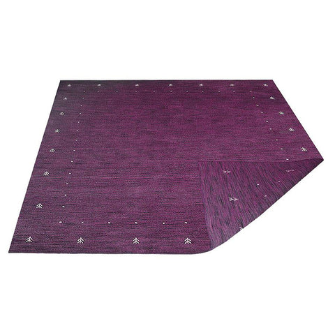 Hand Knotted Loom Wool Square Area Rug Contemporary Purple L00535