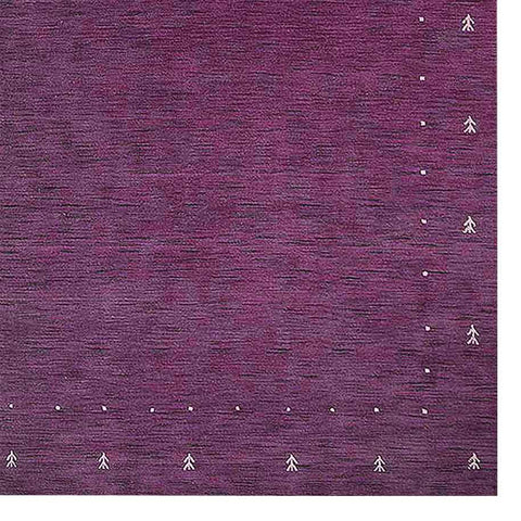 Hand Knotted Loom Wool Square Area Rug Contemporary Purple L00535