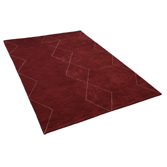 hand-knotted-loom-wool-geometric-red-rectangle-rug-side-2