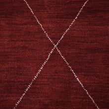 hand-knotted-loom-wool-geometric-red-rectangle-rug-closeup-1
