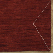 hand-knotted-loom-wool-geometric-red-rectangle-rug-closeup-2