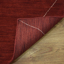 hand-knotted-loom-wool-geometric-red-rectangle-rug-closeup-3