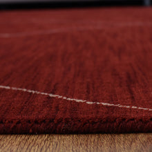 hand-knotted-loom-wool-geometric-red-rectangle-rug-closeup-4