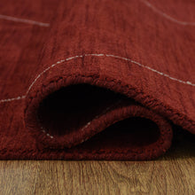 hand-knotted-loom-wool-geometric-red-rectangle-rug-closeup-5