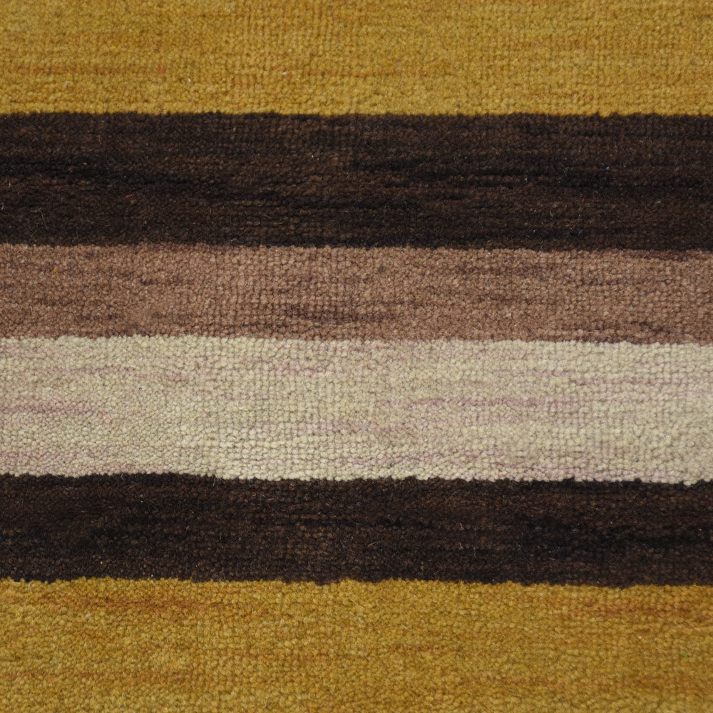 Hand Knotted Loom Wool Rectangle Area Rug Contemporary Gold Brown L00904