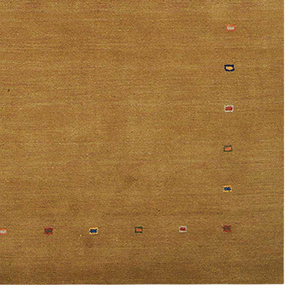 Hand Knotted Loom Wool Rectangle Area Rug Contemporary Gold L0B102