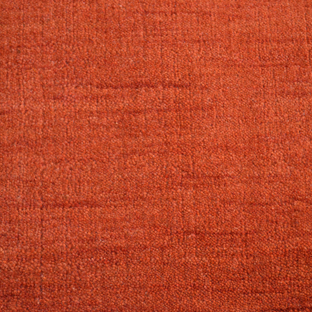Hand Knotted Loom Wool Runner Area Rug Contemporary Orange Black L0B201