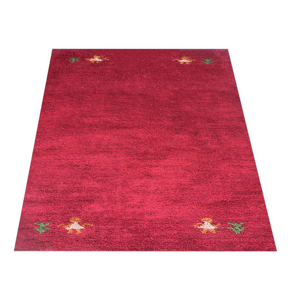 hand-knotted-loom-silk-area-rug-contemporary-red-side 2