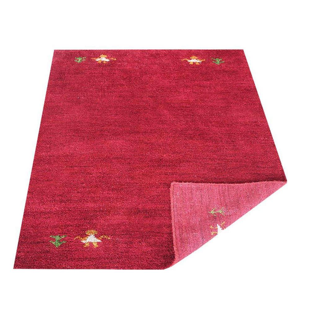 hand-knotted-loom-silk-area-rug-contemporary-red-side 3