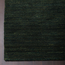 hand-knotted-loom-silk-rectangle-area-rug-solid-dark-green-closeup 2