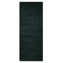 hand-knotted-loom-silk-runner-area-rug-solid-dark-green-side 1
