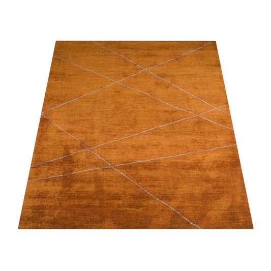 hand-knotted-loom-silk-area-rug-geometric-gold-beige-side 2
