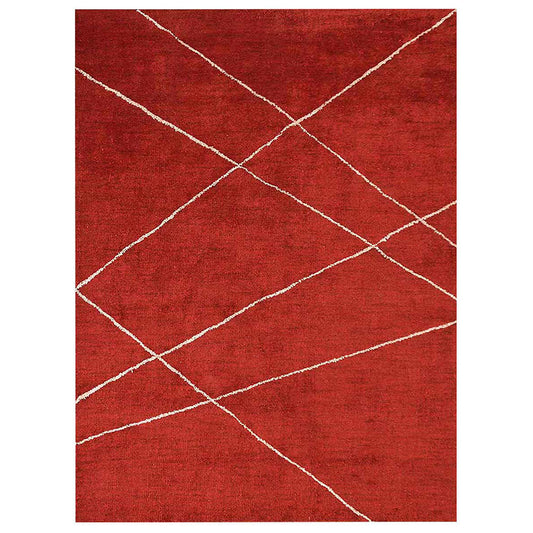 hand-knotted-loom-silk-area-rug-geometric-light-red-beige-side 1