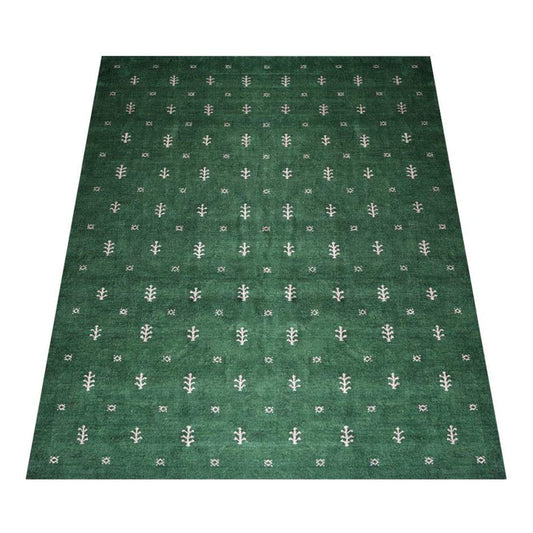 hand-knotted-loom-silk-area-rug-contemporary-dark-green-side 2