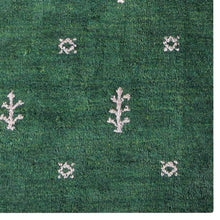 hand-knotted-loom-silk-area-rug-contemporary-dark-green-closeup 1